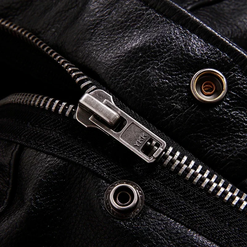 Tcyek 남성용 따뜻한 진짜 소가죽 재킷, 남성 의류, 오토바이 재킷, 사파리 M65 트렌치 코트, 겨울