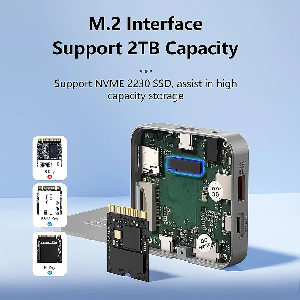 2TB 2230 M.2 SSD NVMe　＋　冷却ファン付きエンクロージャ Amazon.co.jp: FLEANE Magnetic M.2 2230 2242 NVMe SSDエンクロージャ