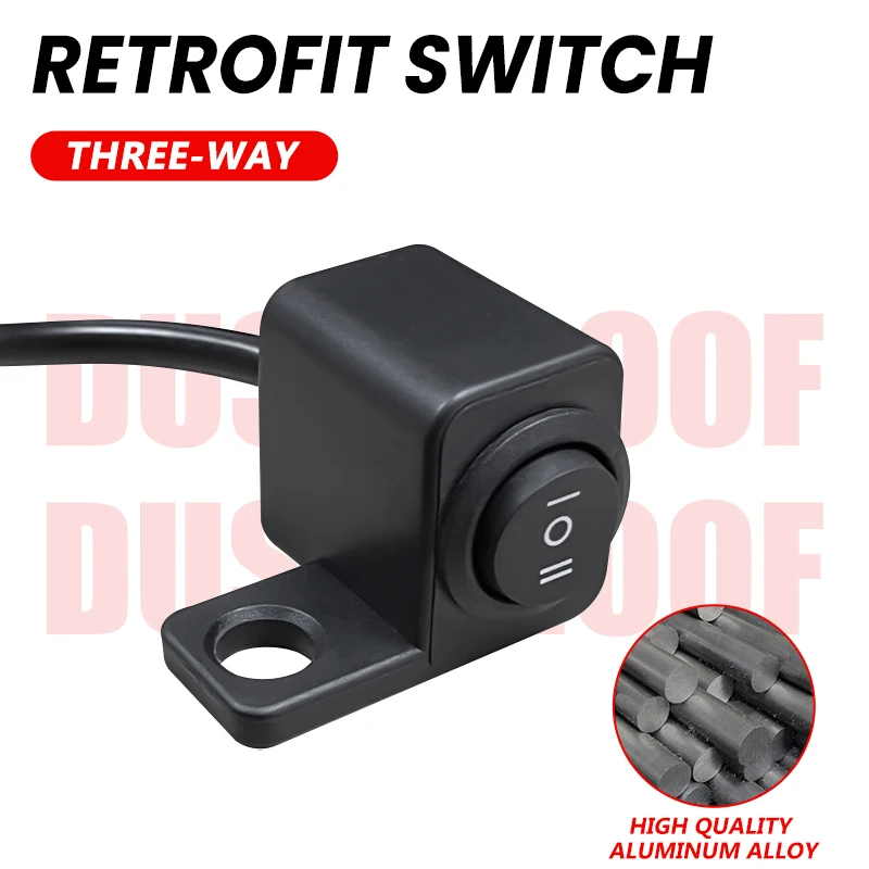 Left 3-way motorcycle switch Side Mirror Mount Heavy Duty Universal