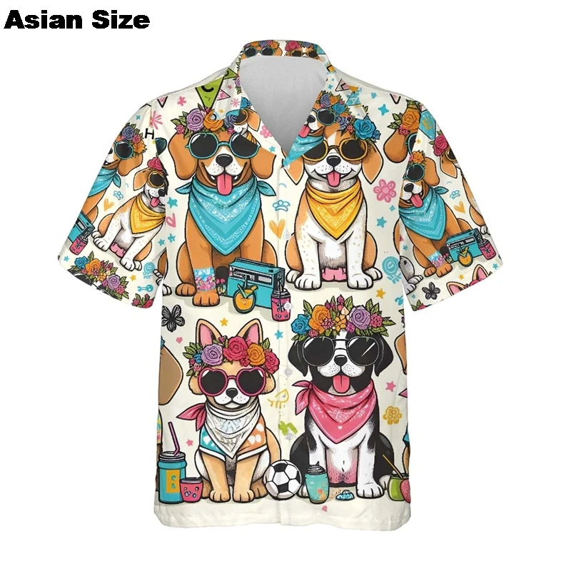 Summer Music Festival Beach Shirt Harajuku Ferris Wheel Graphic Shirts For Men Clothes Cute Pet Unisex Blouses Women Tops