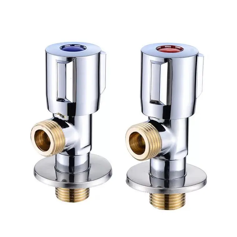 

Copper tooth copper body triangle valve bathroom bathroom cold and hot single hole vegetable basin toilet water heater