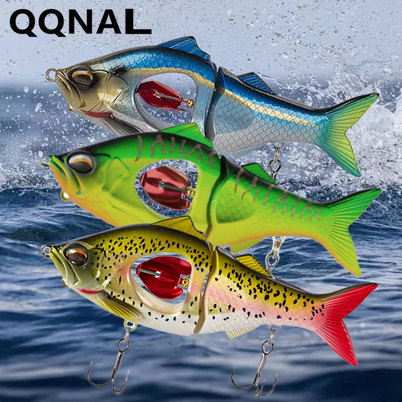 

QQNAL 3pcs New 23g Bait Slow Sinking Crankbait Hard Propeller Fishing Lure Artificial Fishing Long-range Throwing Accessories