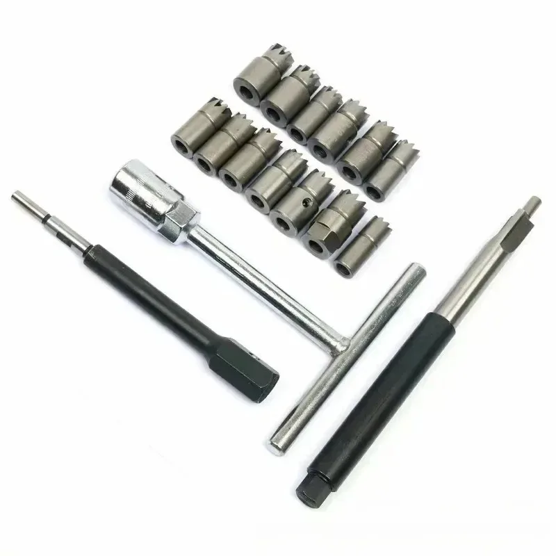 Universal for Clean Kit Auto Repair Tool Automotive Car Diesel Injector Seat Cutter Set Oil Nozzle Reamer Carbon Accessories