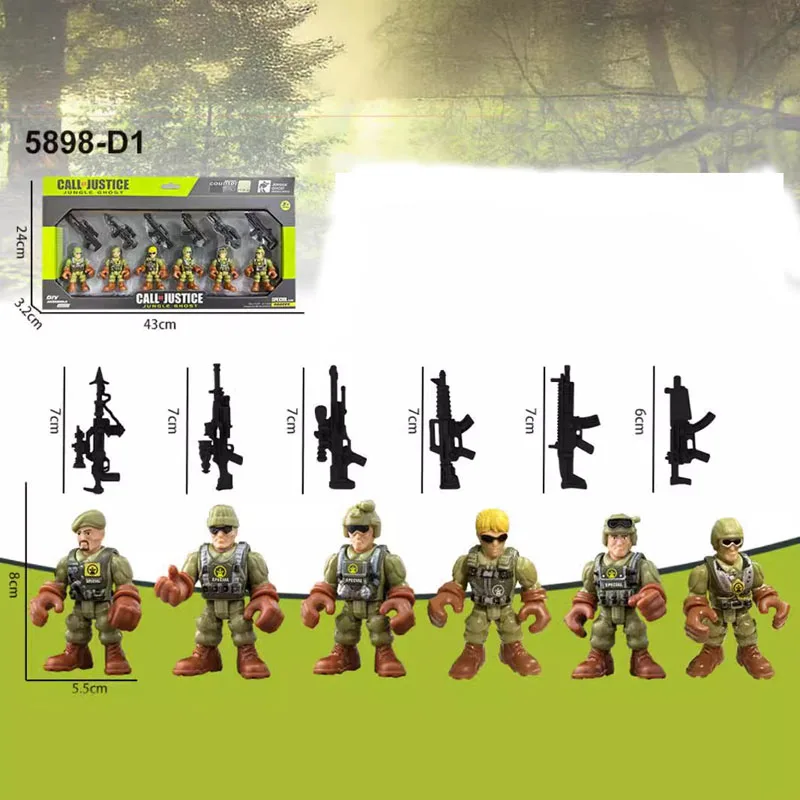 움직일 수 있는 관절이 있는 새로운 군사 시뮬레이션 모델, 무기가 있는 군인, 인형 모델, 어린이 장난감, 크리스마스 선물