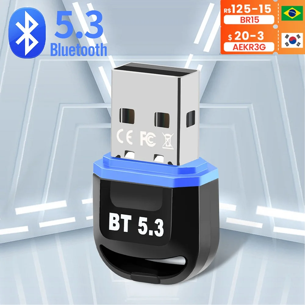 

USB Bluetooth 5.3 5.1 Adapter USB Bluetooth Receiver 5.0 Dongle Adapter for PC USB Transmitter For Wireless Speaker Audio Mouse