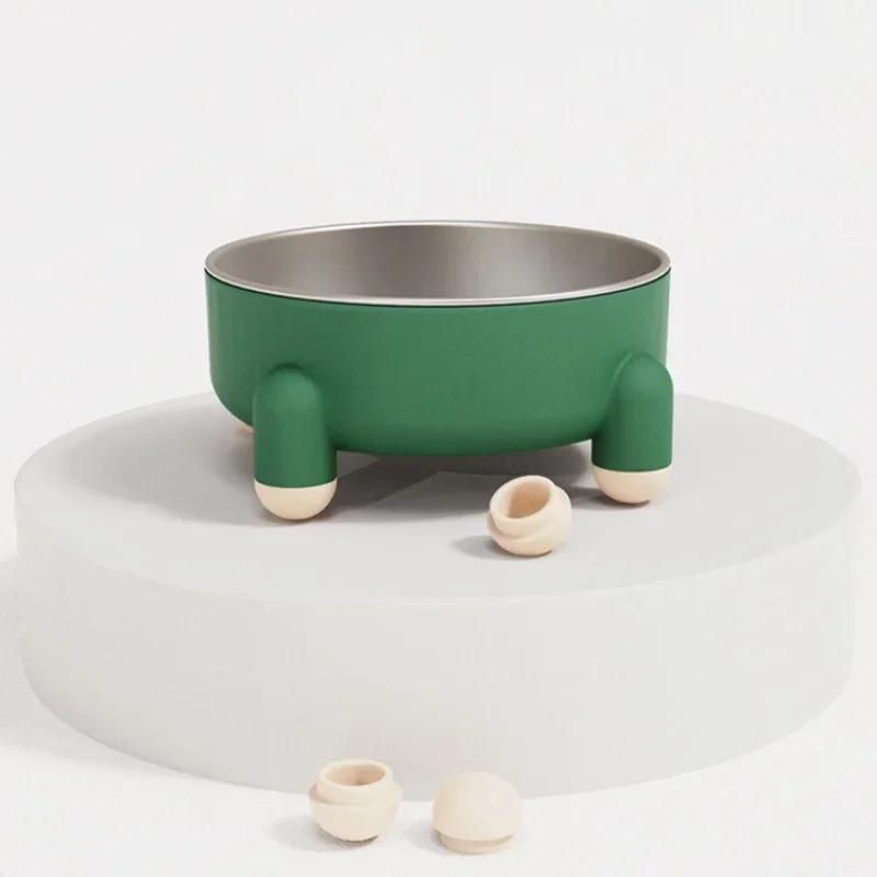 Stainless Steel Pet Bowl With Stand No Spill Dog Cat Feeder