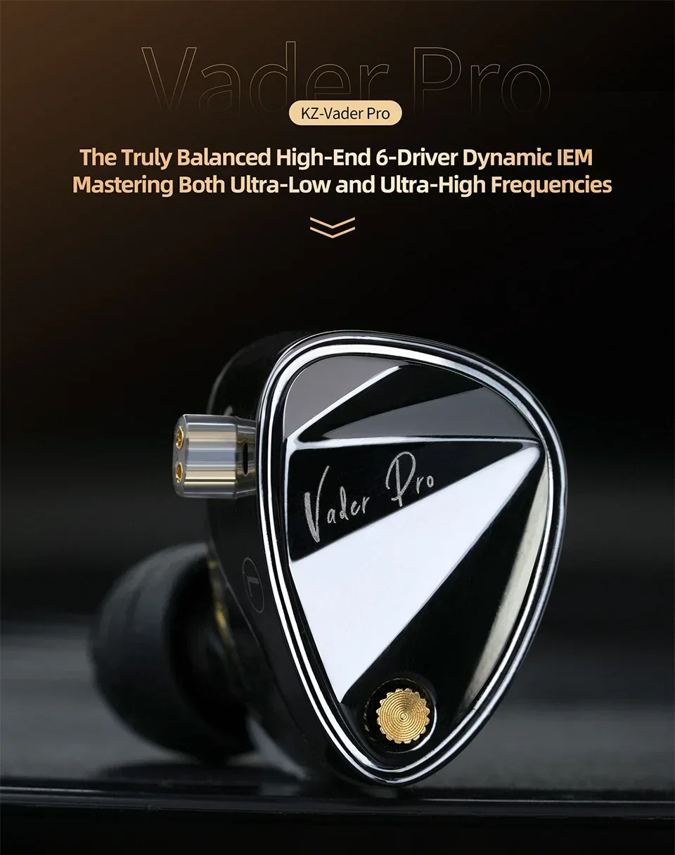 Nieuwe KZ Vadar Pro HiFi In-Ear oordopjes met 6 drivers, dynamische bas en diep geluid, professionele muziekhoofdtelefoon met 2-pins aansluiting._voghion.com