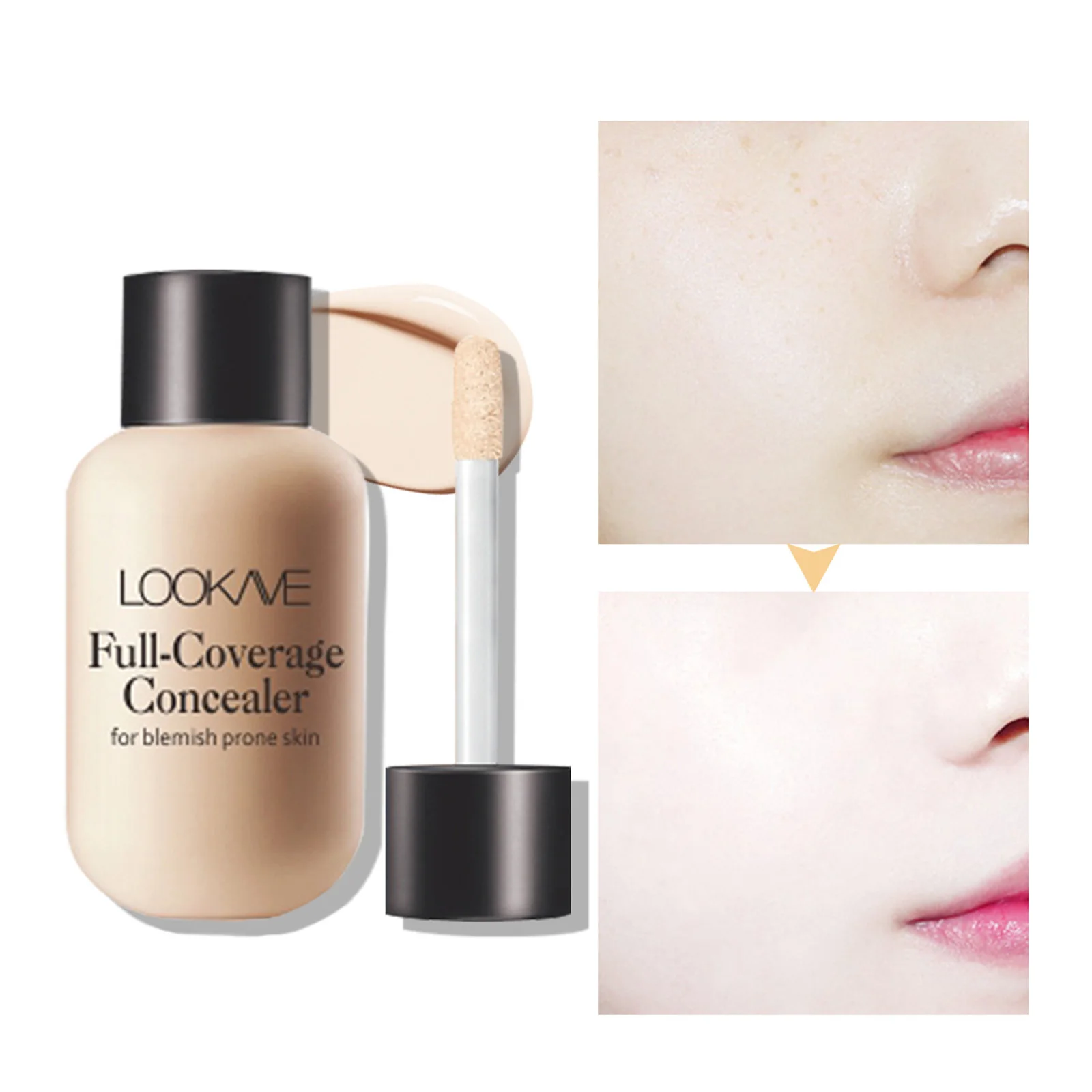 

12ml Matte Liquid Foundation Waterproof Long Wear Full Cover Acne Spot Natural Face Base Makeup Matte Concealer Cosmetic 3 Color