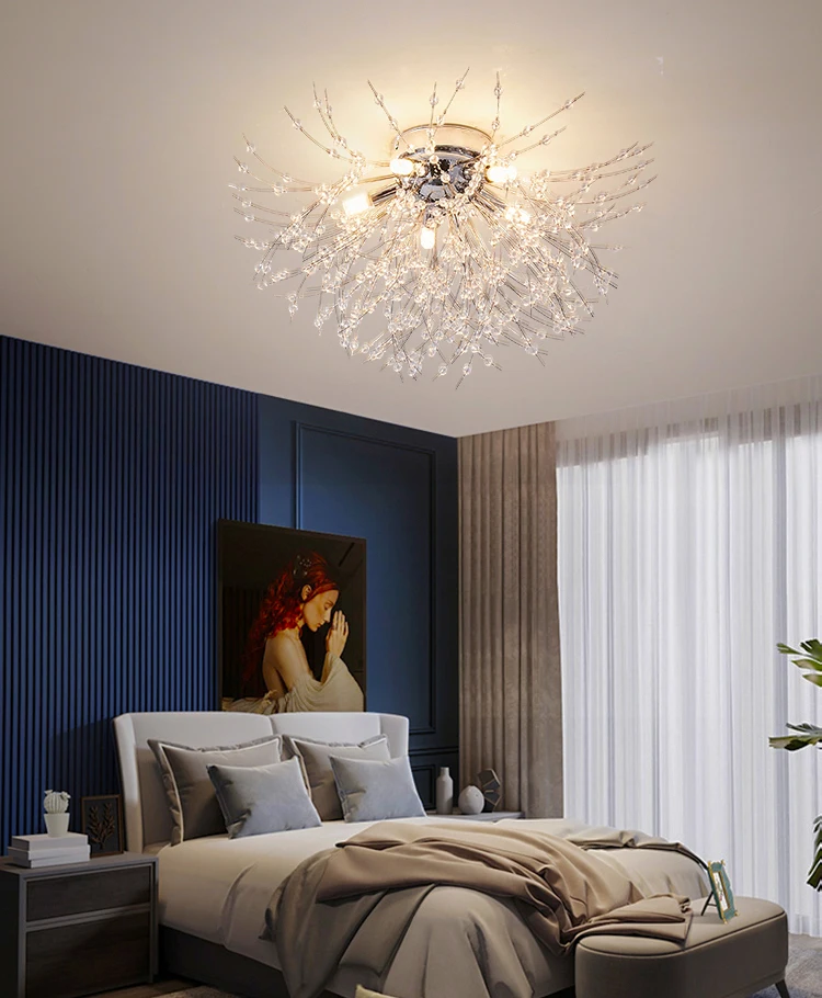 IRALAN Modern Light Luxury Crystal LED Ceiling Lamp Image 2