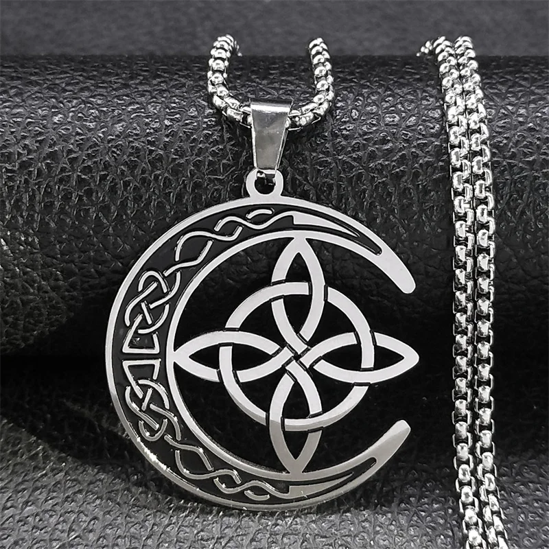 Ciondolo Argento Sterling Celtic Knot Con Simbologia Luna Piena – Moonlight Mysteries