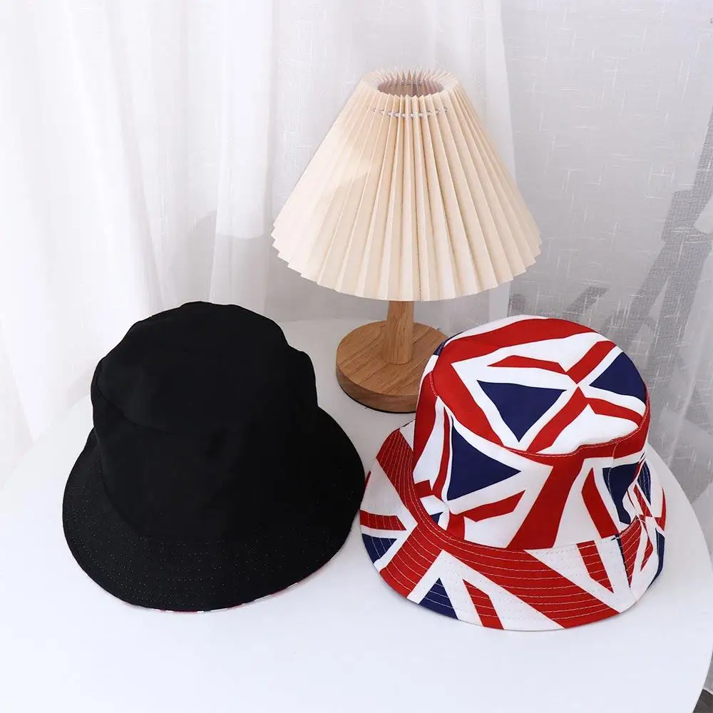 Casual Cool Uk Flag Double Sided Beach Summer Union Jack Berretto Da Pesca Bandiera Cappello Da Pescatore Cappello Da Pescatore Cappello Da Sole Panam