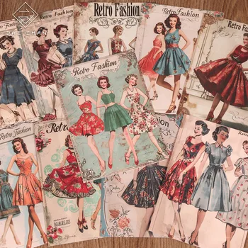 32 fogli di carta per decoupage fai-da-te, per appassionati di artigianato, forniture per diario, forniture per scrapbooking, opere d'arte nostalgica, artigianato in carta