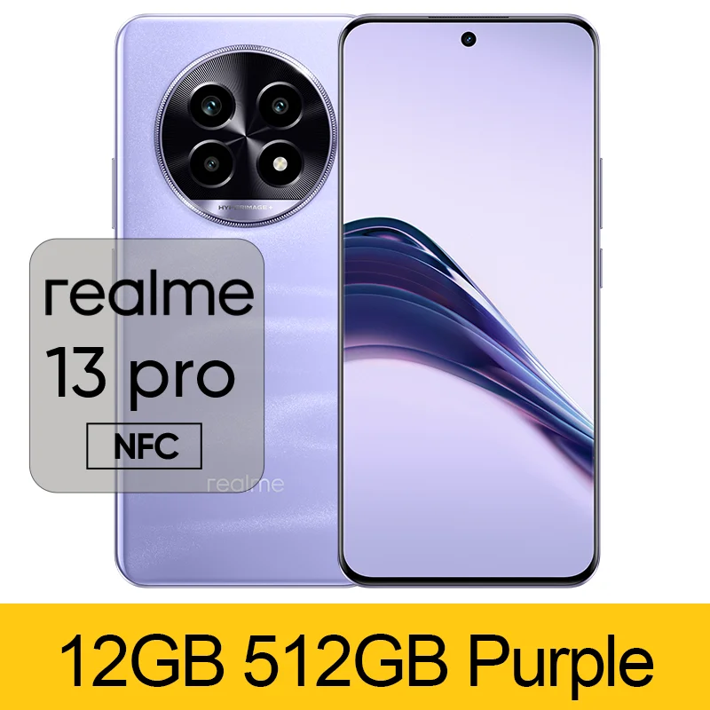 thumbnail image 1 of Teléfono inteligente realme 13 Pro Snapdragon 7s Gen 2 5G Chipset Sony LYT-600 OIS Cámara Pantalla curva de 120 Hz Imágenes con IA Batería de 5200 mAh, 1 of 5
