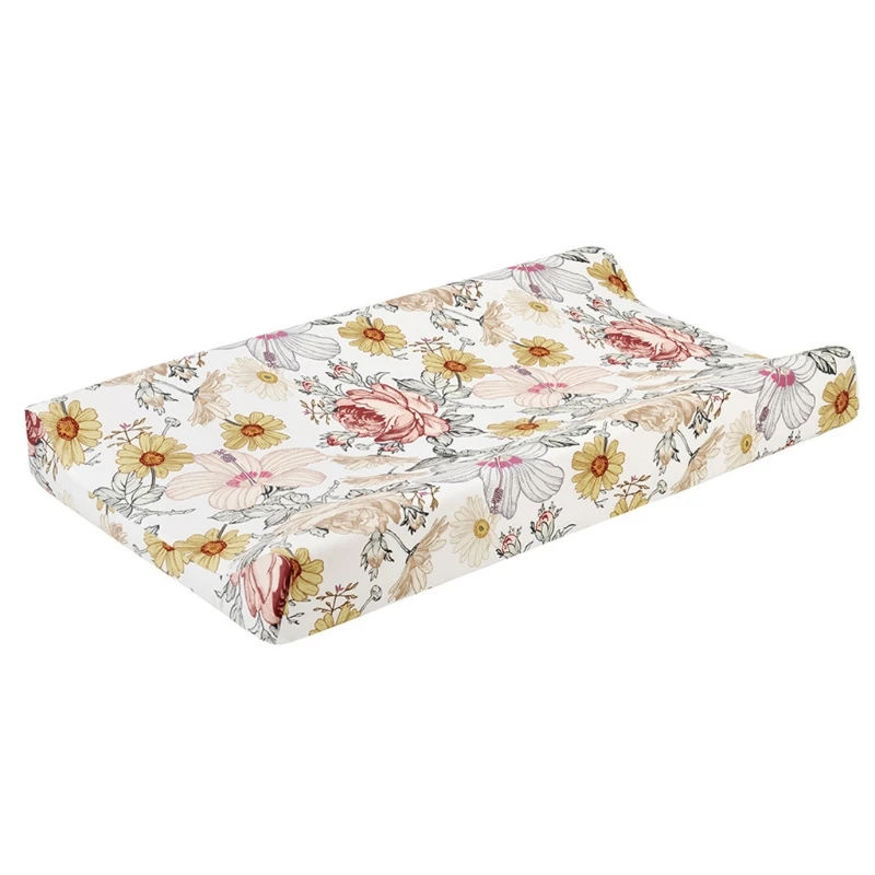 

Baby Changing Pad Cover Floral Print Fitted Crib Sheet Infant or Toddler Bed Nursery Unisex Diaper Change Table Sheet