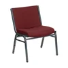 HERCULES Series Big & Tall 1000 lb. Rated Burgundy Fabric Stack Chair Multipurpose Stacking Guest Chair Business or Home Weight 1
