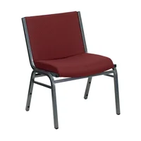HERCULES Series Big & Tall 1000 lb. Rated Burgundy Fabric Stack Chair Multipurpose Stacking Guest Chair Business or Home Weight 1