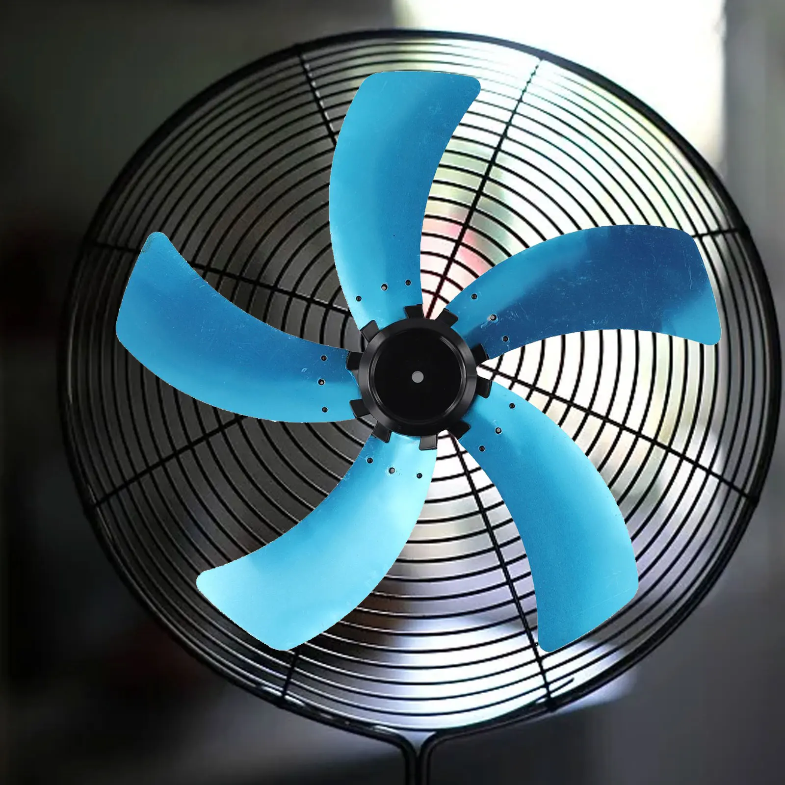ชิ้นส่วนพัดลมไฟฟ้า 18 นิ้วใบพัดลมไฟฟ้าทนต่ออุณหภูมิสูงติดตั้งง่ายถอดชิ้นส่วน 18 นิ้ว 42 ซม 1