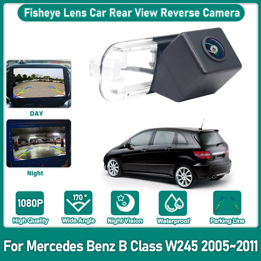 CCD Full HD Fisheye Telecamera posteriore per Mercedes Benz Classe B W245 2005 2006 2007 2008 2009 2010 2011 Car Reverse Monitor