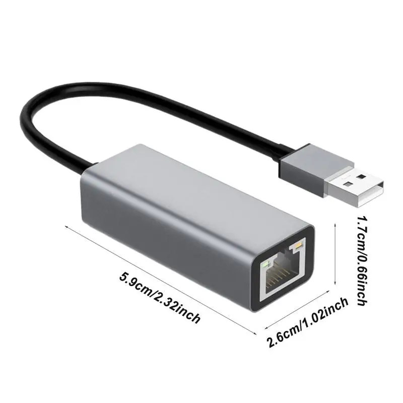 USB C타입 이더넷 어댑터 네트워크 카드, USB C타입-RJ45 100Mbps 랜 인터넷 케이블, 맥북 PC 윈도우 XP 7 8 10 LUX용