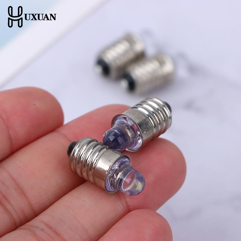 2pcs E10 Led Flashlight Bulb DC 3V 12V Instrument Bulb Indicator Lamp Replacement Torch Bulb Bike Lamp Warm White