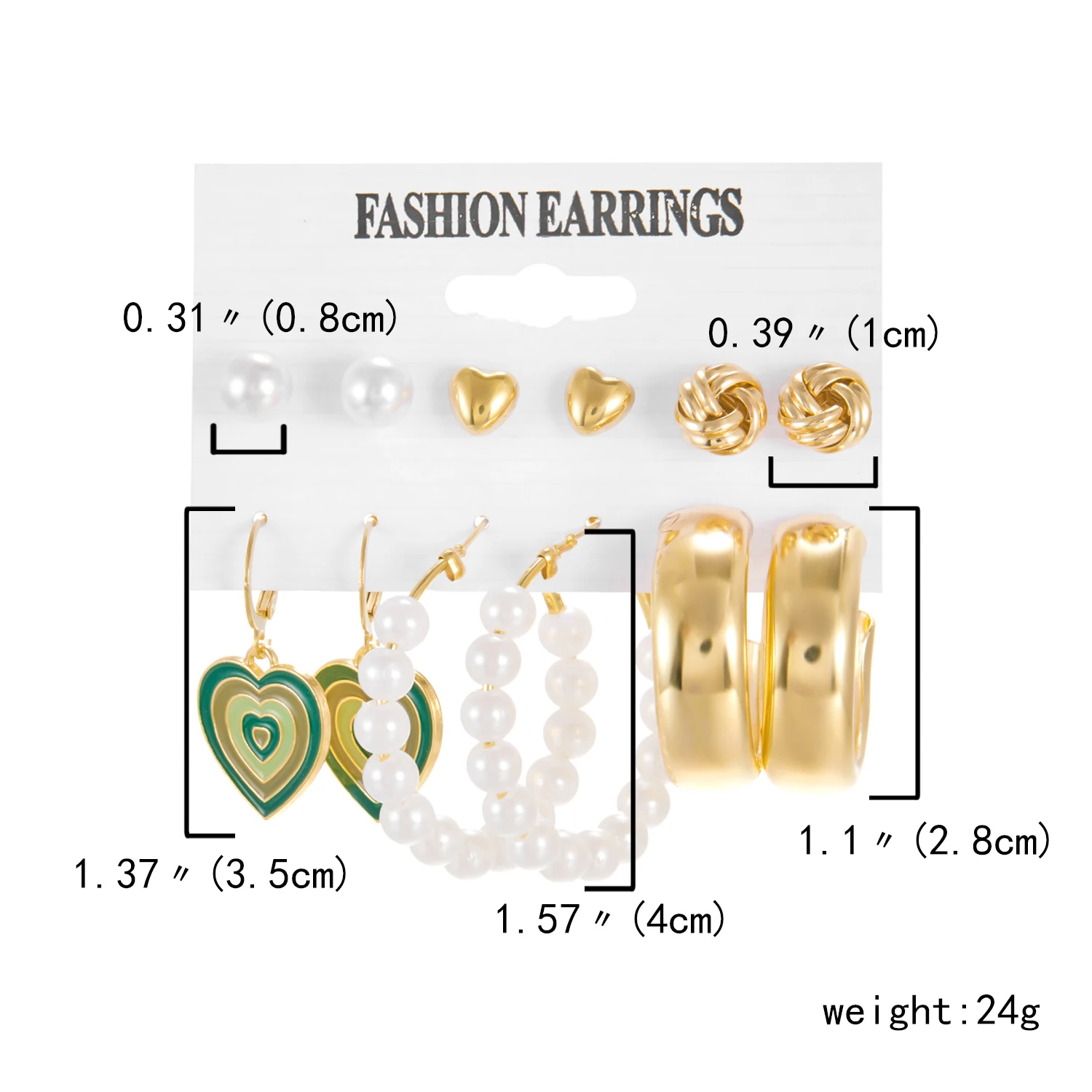 Korean Trendy Geometirc Butterfly Pearl Earrings Set For Women Resin Acrylic Star Heart Round Hoop Earrings Brincos Jewelry Gift