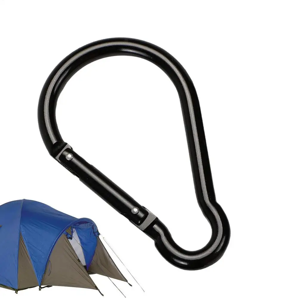Karabinerhaken aus Aluminiumlegierung, Kürbisform, nicht verriegelbares Design, großer Karabiner für Wandern, Camping, Schnellverbindungs-Verschlussring, Karabinerhaken – Detail 2