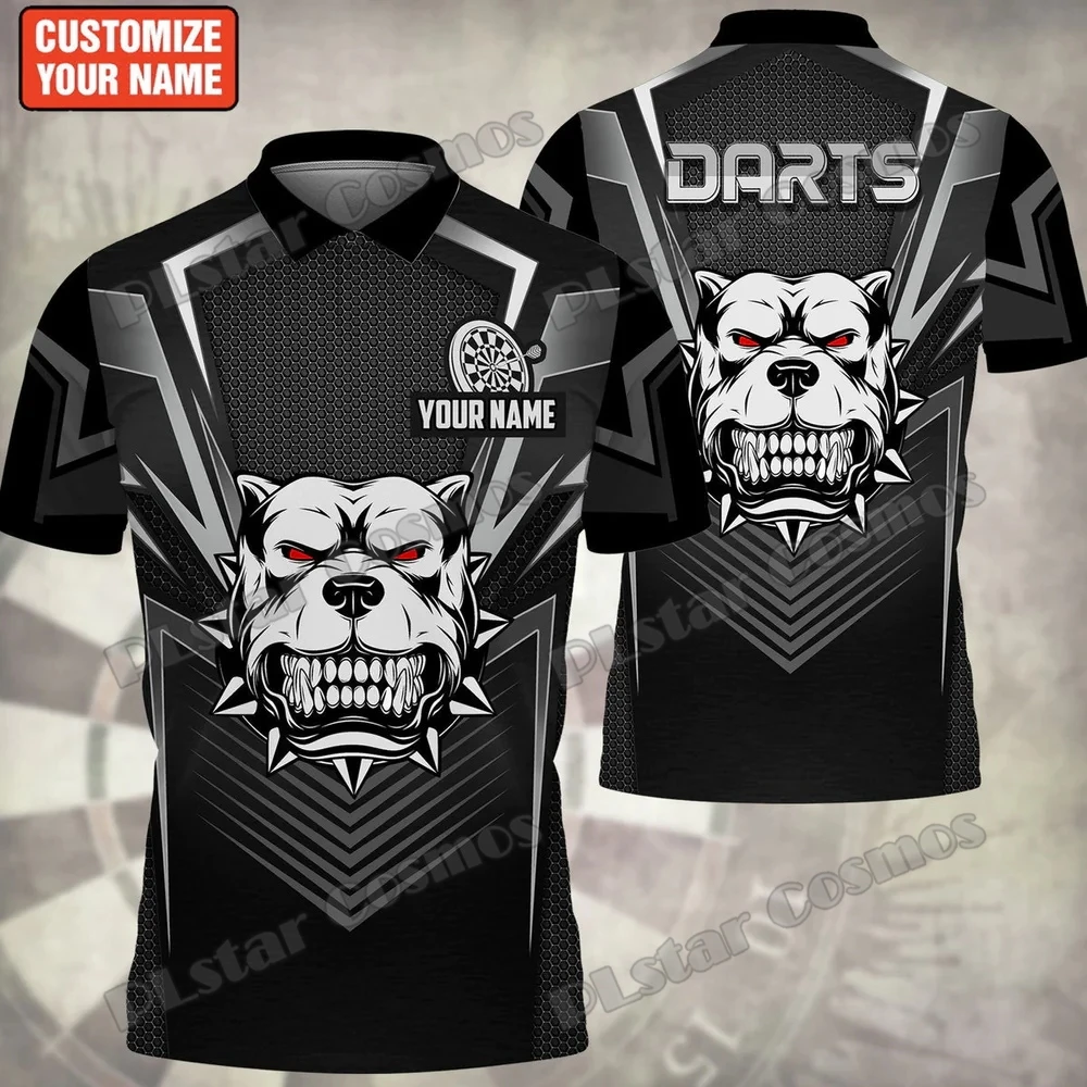 Dart Feuer Gitarre personal isierte Name & Teamname 3d gedruckt Mode Herren Polos hirt Sommer Unisex lässig Polos hirt Pol146 – Detail 14