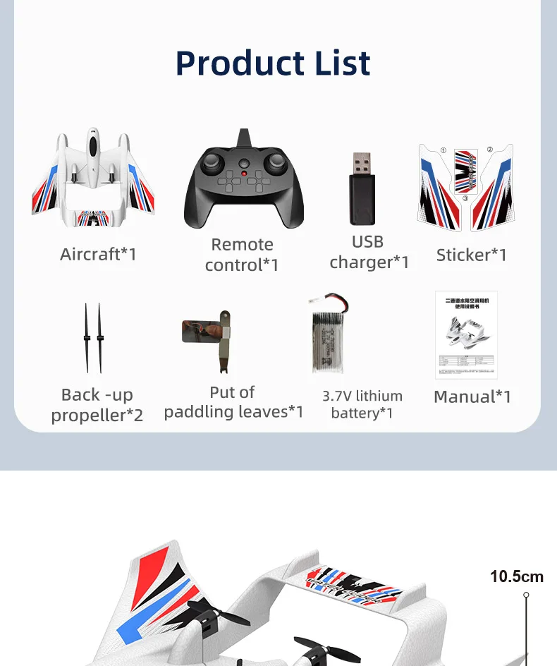 BM21 RC Glider Gyro Stable Flight Waterproof Remote Control Aircraft Boat EPP Foam Amphibious Fixed Wing Aircraft Toys Gifts