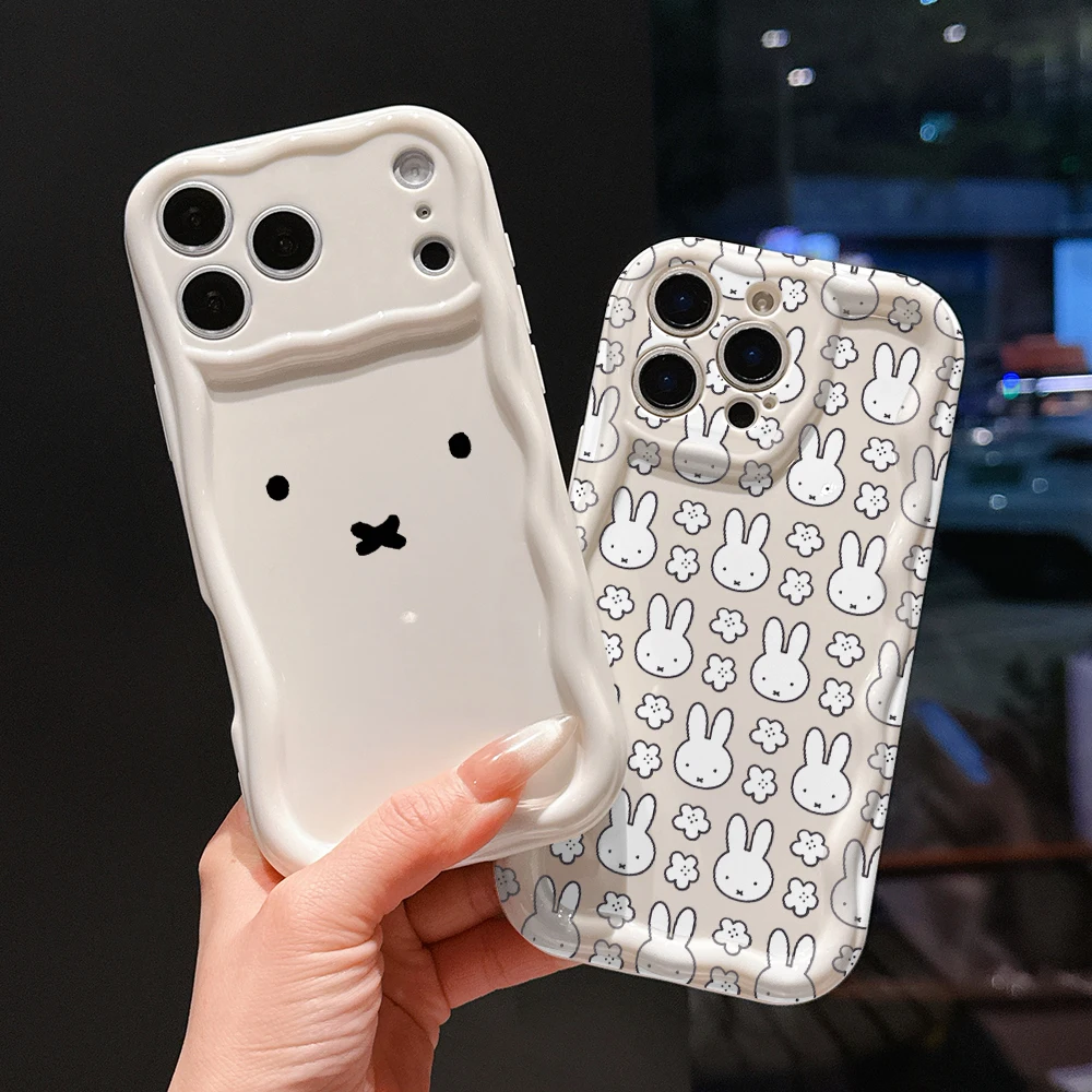 Adorable 3D Wave Soft Cover Rabbit Phone Case