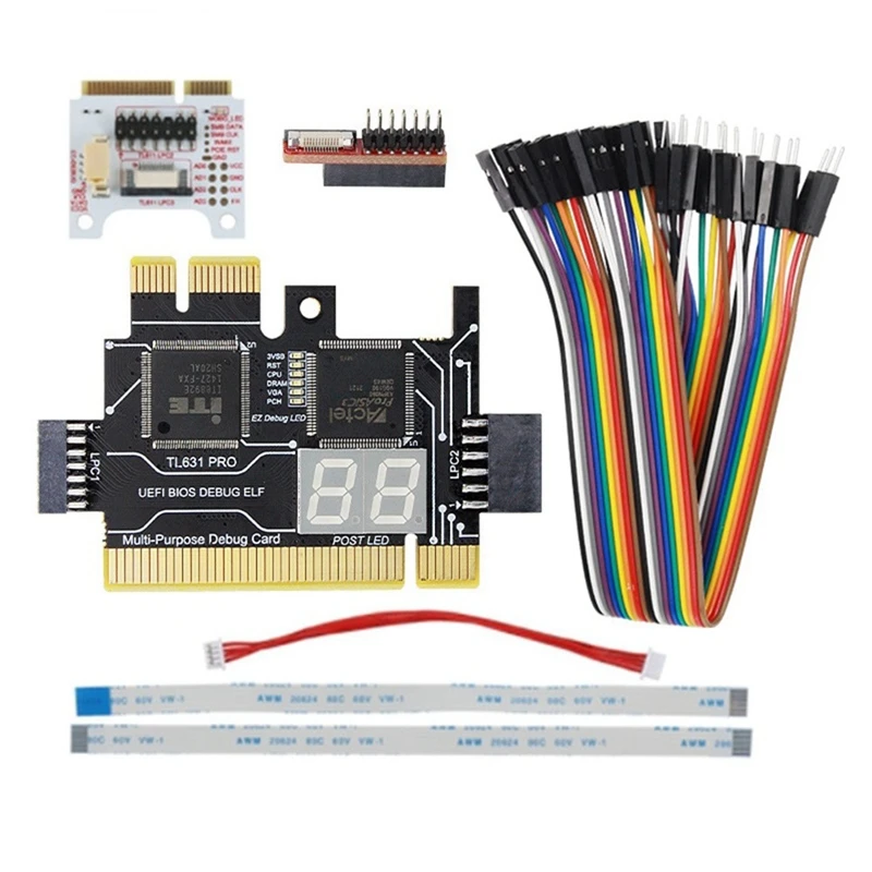 TL631 Pro Diagnostic Card Expansion Card PCI PCI-E Mini PCI-E Motherboard Multifunction,m.2 expansion card,pcie expansion card,pci debug card