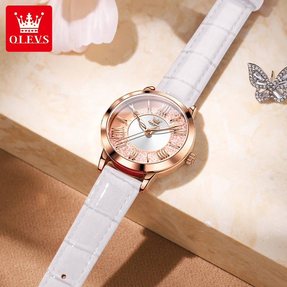 ساعات أوليف نسائية مضيئة مقاومة للماء ، ساعة يد نس...