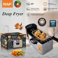 US/EU 110/220V Mini Electric Fryer Multifunction Home Electric Deep Fryers Commercial Kitchen Chicken French Fries Deep Fryer 1