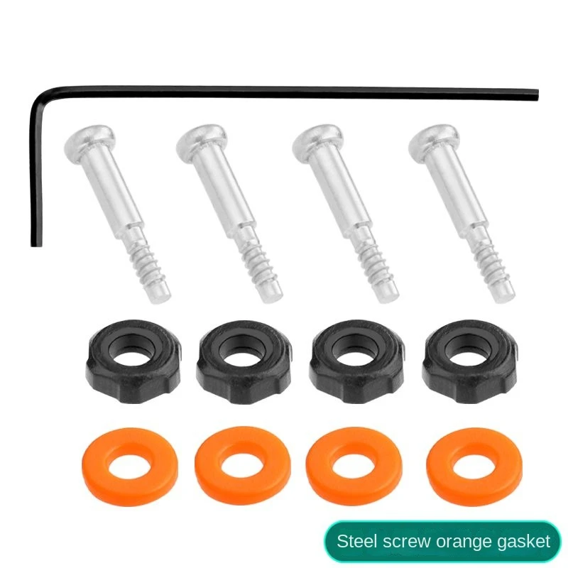 Casio Watch Screw Set with Gray, Blue, and Orange Rubber Rings