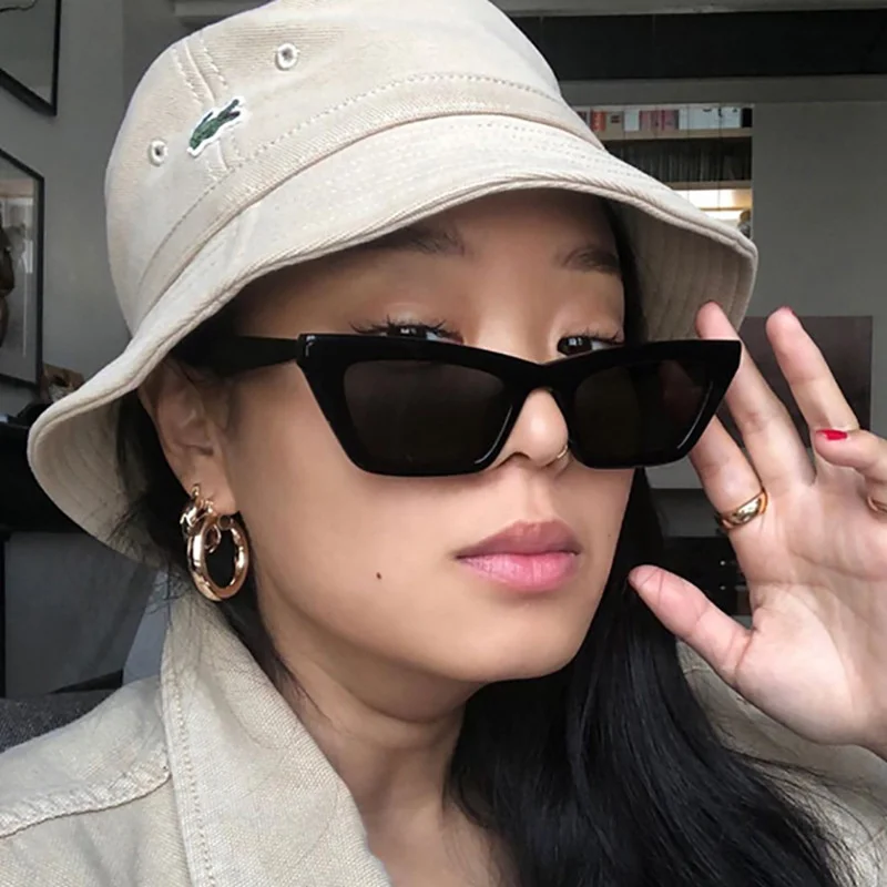 

COHK Classic Retro Square Rectangle Sunglasses Women Luxury Brand Vintage Ladies Sun Glasses Black Fashion Female Shades Oculos