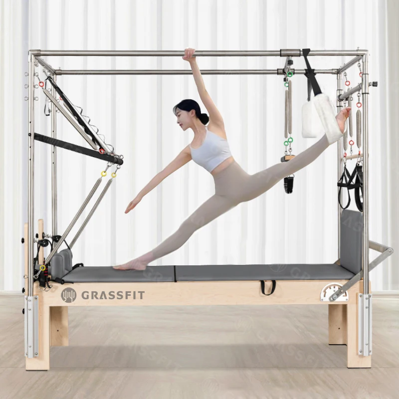 Yoga Health Body Building Attrezzature Per L'Allenamento In Legno Half Trapeze Pilates Cadillac Reformer