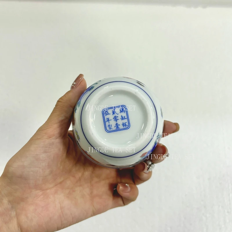 Antique Ceramic Master Cup Portable Personal Single Mug Meditation Cups Chinese White Porcelain Teacup Tea Set Accessories