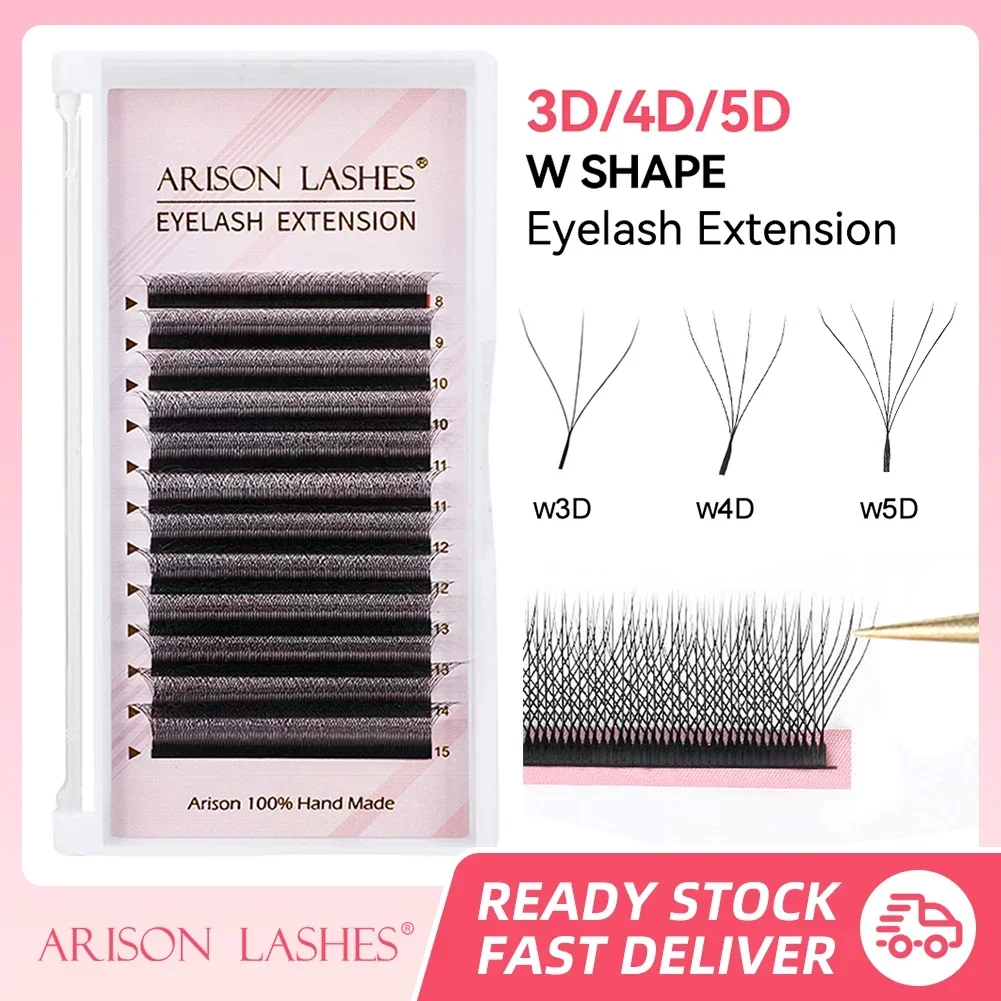 ARISON W Lashes 3D/4D/5D Eyelashes Extensions Premade Volume Easy Faning YY Lash Natural Soft False Eyelash For Custom Logo