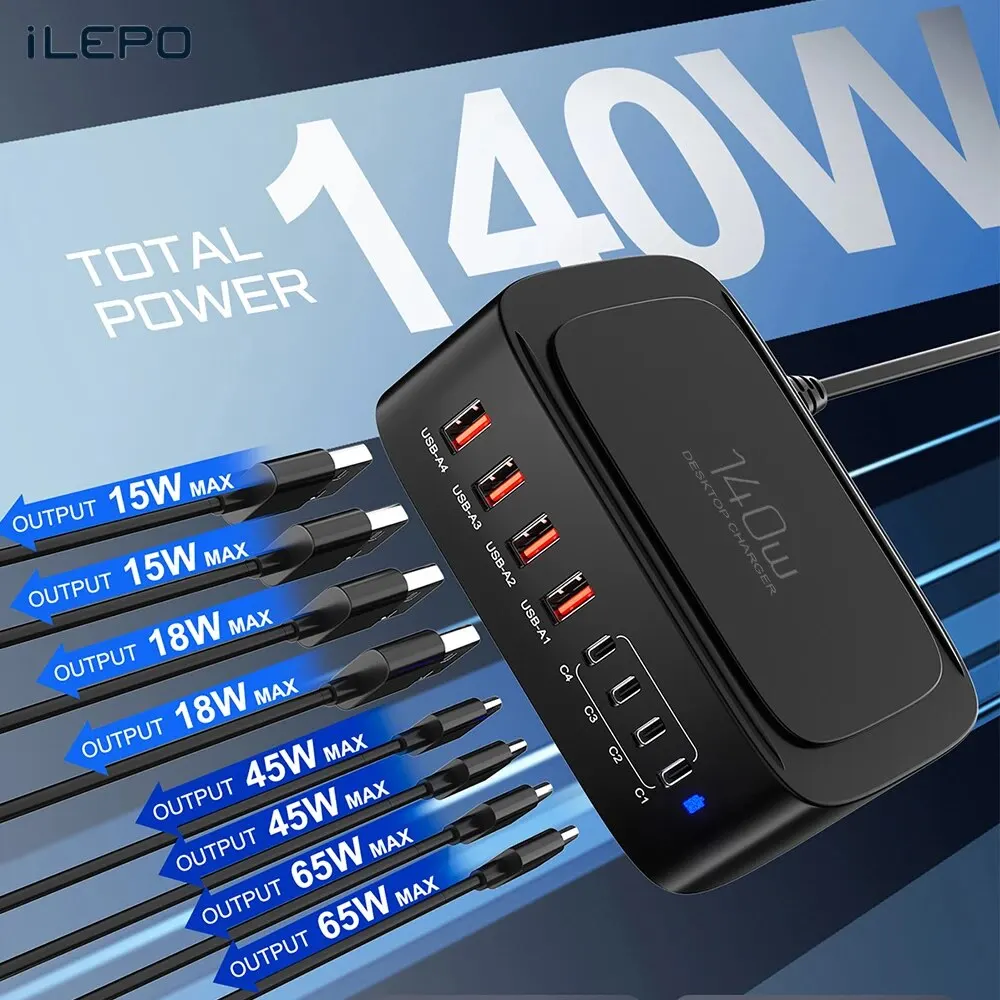 Yuanshan Hub de chargeur USB 8 ports 100 W avec alimentation pour
