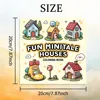 FUN MINITALE HOUSES Bold-easy Patterns Coloring Book for Adults Cute Drawing Book Perfect Gift for Party and Birthday 2