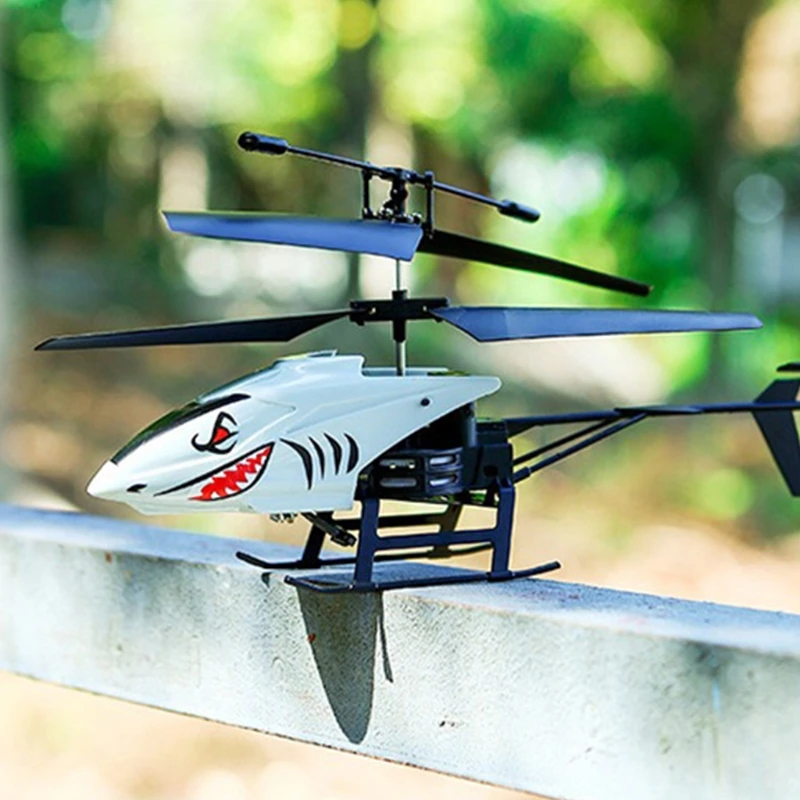 2 Channel RC Helicopter USB Rechargable Remote Control Aircraft Drone Model with LED Light Mini Helicopter for Kids Toys 4