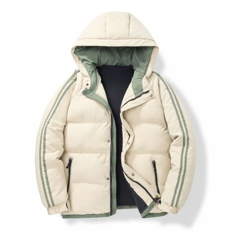 Men's Y2K Green Navy Hooded Qulity Winter Jacket Down Coat Parkas Windbreaker Korean Autumn Clothes Streetwear For Men