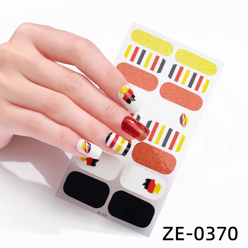 16Tips UK Spain Flag Nail Art Stickers  Foil Nail Art Decorations Sticker Decals Manicure Nails Stickers Accesorios 4