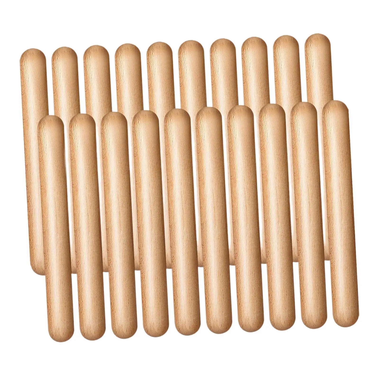 20Pcs Wood Rhythm Sticks Percussion Toy for Professionals Kids Beginners