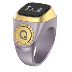 Enhanced Bluetooth Smart Ring for Men & Women - Personalized Fashion Jewelry Counter (Purple 20)