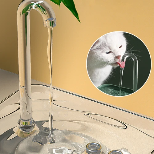 고양이 물 분수 자동 필터, 고양이 물 디스펜서, USB 전기 음소거 재순환 필터, 투명 고양이 술꾼 4
