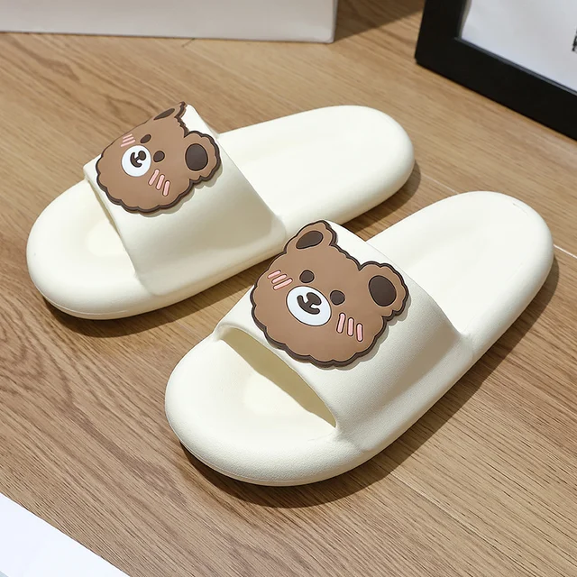 Women Summer Slippers Bow Tie Rabbit Flat Thick Soft EVA Non-slip Sole Casual Beach Outside Bathroom Home Slipper Ladies Shoes house slippers knitting pattern	 House Slippers