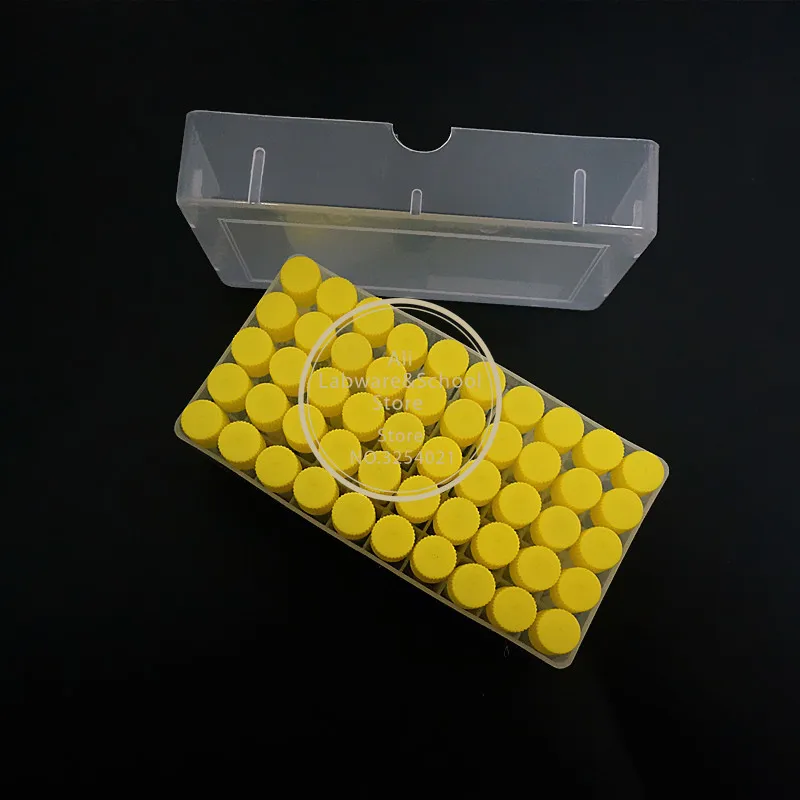1Set Include One Piece 50- Lattice Storage Box For Store Cryovial+50Pieces 1.8ml Plastic Refrigerating Tube