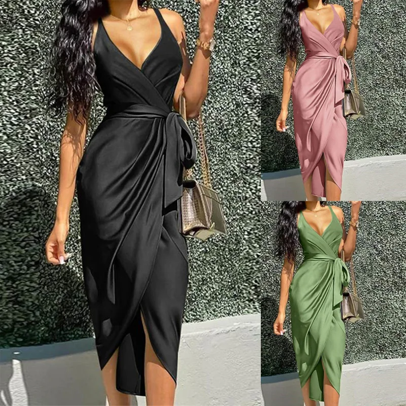 Black Color Women Sleeveless Sexy Strap Square Collar Lace Bodycon Long Dress Nightclub Party Celebrate Evening Outfit