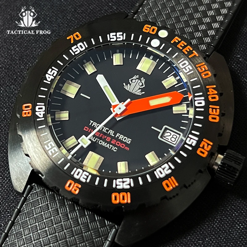 

Tactical Frog PVD Sub 300T Watch NH35 Movement 44mm Sapphire Crystal Automatic Mechanical Wristwatch Men's Diving 20Bar Luminous