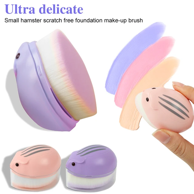 New Hamster Shape Makeup Brush Liquid Foundation BB Cream No Trace Soft High Density Fiber Hair Easy to Carry Girls Beauty Tools